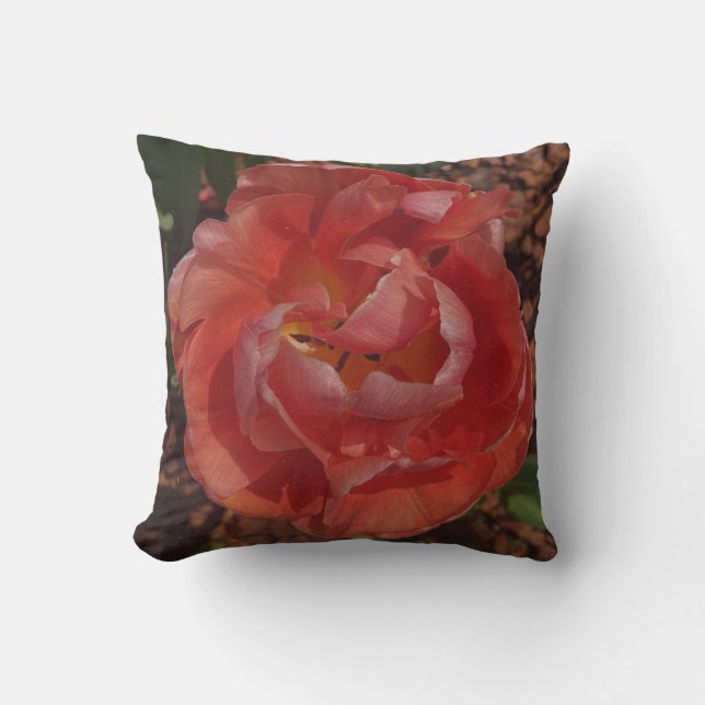 red blossom  cushion (Front)