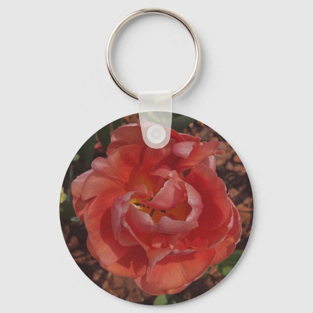 red blossom  key ring (Front)