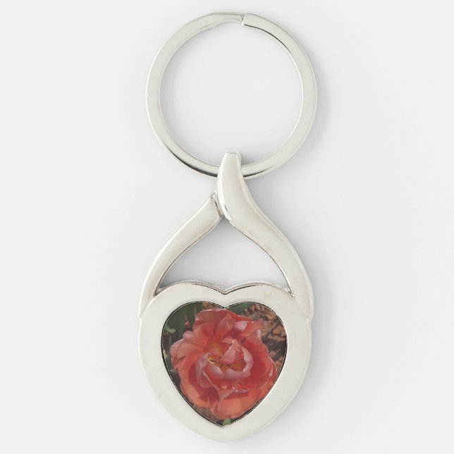 red blossom  key ring (Front)