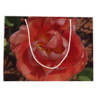 red blossom large gift bag