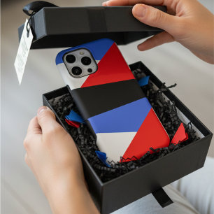 Red BLue abstract colorblock aesthetic pattern