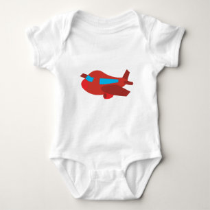 Red & Blue Aeroplane Baby Bodysuit