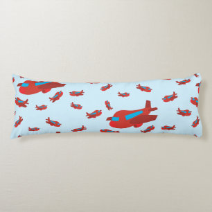 Red & Blue Aeroplane Pattern Body Cushion