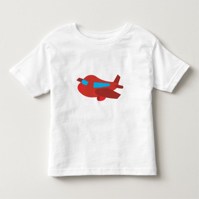 Red & Blue Aeroplane Toddler T-Shirt (Front)