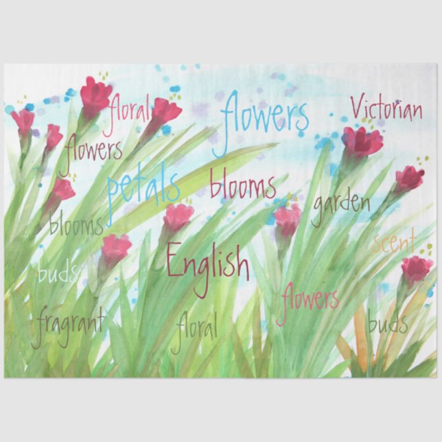 Red Blue and Green Craft Tissue Paper (Front)