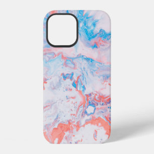 Red, blue, and white abstract painting iPhone 12 case