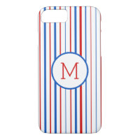 Red  Blue and White American Stripes