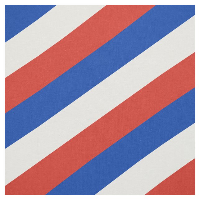 Red, blue and whitestriped pattern fabric (Swatch)