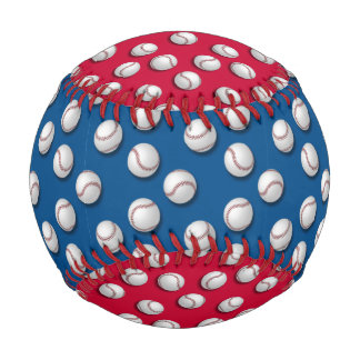 Red & Blue Baseballs Baseball