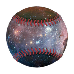 Red & Blue Carina Nebula Hubble Telescope Baseball