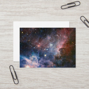 Red & Blue Carina Nebula Hubble Telescope Business Card