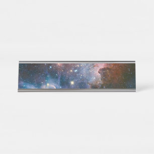 Red & Blue Carina Nebula Hubble Telescope Desk Name Plate