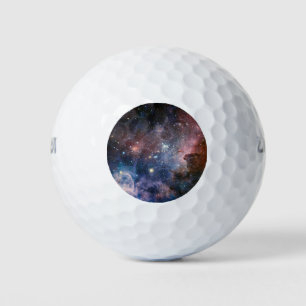 Red & Blue Carina Nebula Hubble Telescope Golf Balls