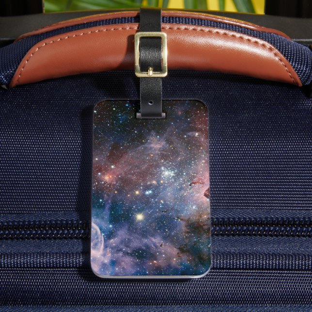 Red & Blue Carina Nebula Hubble Telescope Luggage Tag (Front Insitu 2)