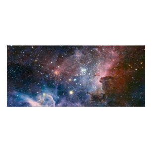 Red & Blue Carina Nebula Hubble Telescope Rack Card