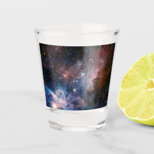 Red & Blue Carina Nebula Hubble Telescope Shot Glass
