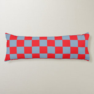Red Blue Chequered Gingham Pattern Body Cushion