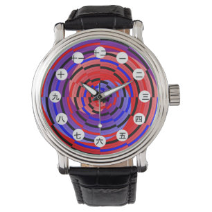 Red & Blue Cntr Spiral (Jpn)by Kenneth Yoncich Watch