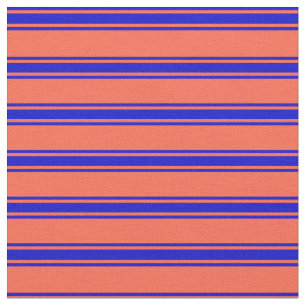Red & Blue Coloured Striped Pattern Fabric