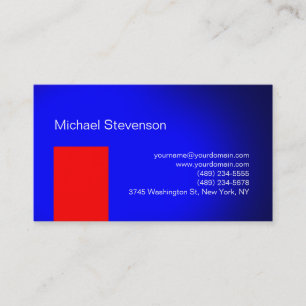 Red Blue Consultant Business Card