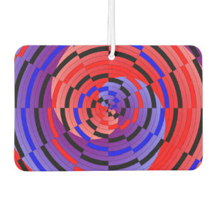 Red & Blue Counter Spiral by Kenneth Yoncich Car Air Freshener