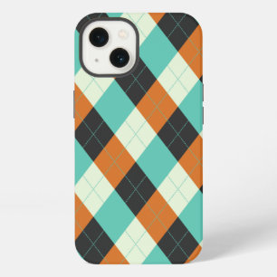 Red, Blue, & Cream Argyle iPhone 13 Case