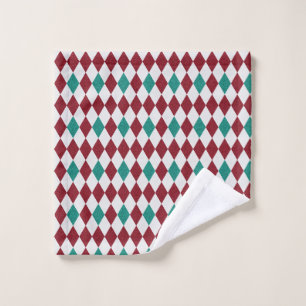 Red & Blue Diamond Glitter Wash Cloth