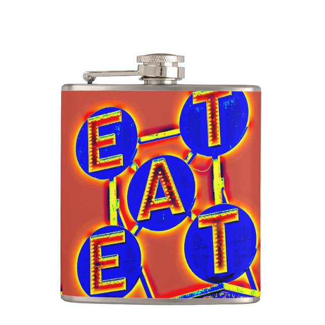 red/blue eat flask (Front)
