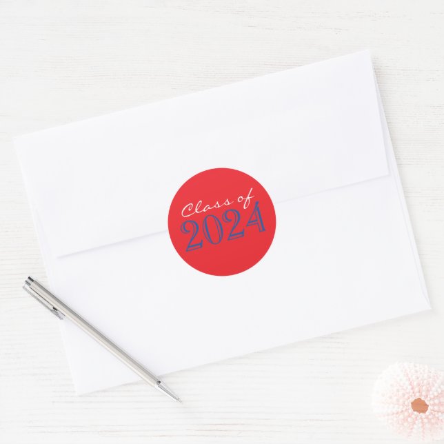 Red & Blue Envelope Seal Stickers (Envelope)