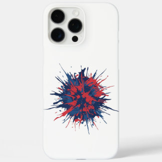 Red Blue Explosion iPhone 16 Pro Max Case