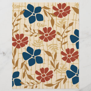 Red & Blue Floral pattern :