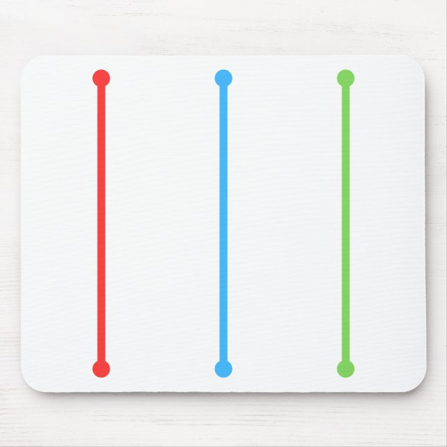 Red Blue Green mouse pad for office work (Front)