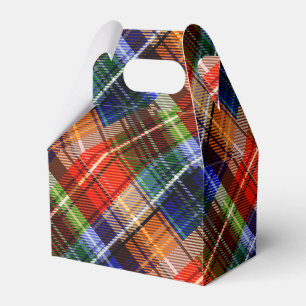 Red Blue Green Yellow Plaid Tartan Design Favour Box