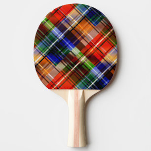 Red Blue Green Yellow Plaid Tartan Design Ping Pong Paddle