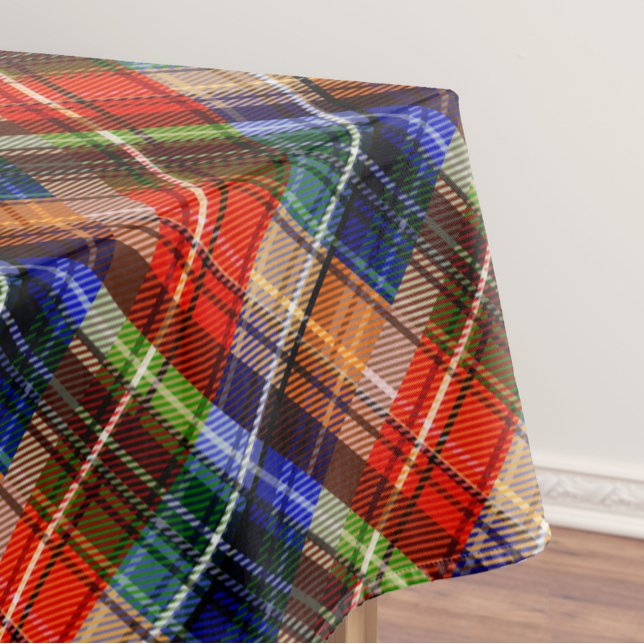 Red Blue Green Yellow Plaid Tartan Design  Tablecloth (Creator Uploaded)