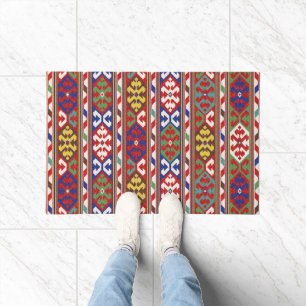 Red Blue Green Yellow White Oriental Kilim Rug