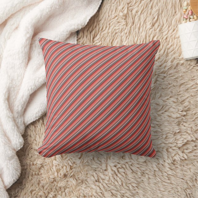 red blue grey stripes   cushion (Blanket)