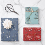 Red Blue Ice Winter Christmas Tree Wreath Holiday Wrapping Paper Sheet<br><div class="desc">Red Blue Ice Winter Christmas Tree Wreath Holiday Wrapping Paper Sheets</div>