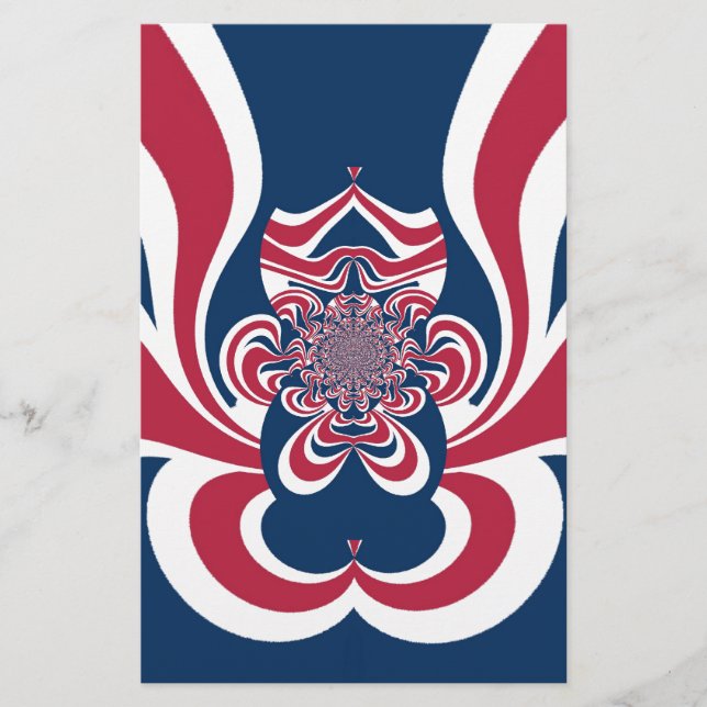 Red Blue Kaleidoscope Art Print (Front)