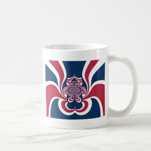 Red Blue Kaleidoscope Art Print Coffee Mug