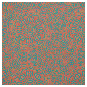 Red Blue Kaleidoscope Geometric Print Pattern Fabr Fabric