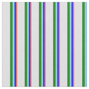 Red, Blue, Light Sky Blue, Green & Lavender Lines Fabric