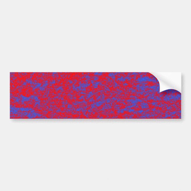 Red & Blue Marble Background Bumper Sticker (Front)