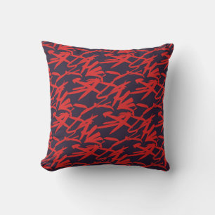 Red & Blue Pattern Pillow