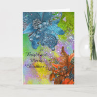 RED BLUE POINSETTIAS,CHRISTMAS STARS,GOLD SPARKLES