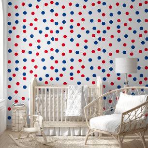 red blue polka dots pattern christmas american day wallpaper