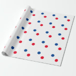 Red Blue Polka Dots White Custom Colourful Bright Wrapping Paper<br><div class="desc">Designed with cute red,  blue polka dots patterns in solid white background. You may change to any background colour as you wish. Great for birthdays,  holidays or any celebrations or events!</div>