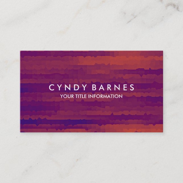 Red Blue Purple Stripes Business Card (Front)
