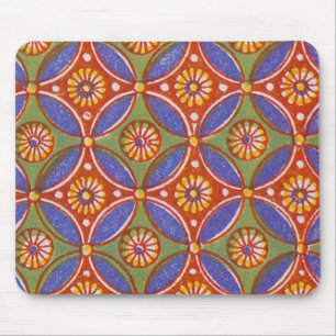 Red Blue Rustic Colourful Circle Egypt Art Pattern Mouse Pad