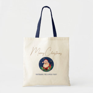 Red Blue Santa Matching Unique Christmas Womens Tote Bag